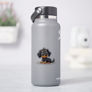 Kawaii-Dachshund-Welpe – Schlafpose Aufkleber