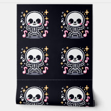 Kawaii Dancing Skeleton Halloween Niedlich Spooky 
