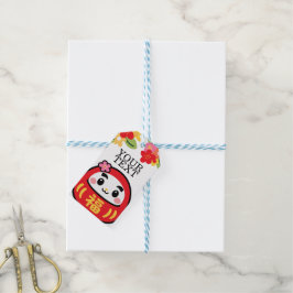 Kawaii daruma pattern geschenkanhänger