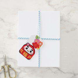 Kawaii daruma pattern geschenkanhänger