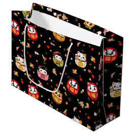 Kawaii daruma pattern große geschenktüte