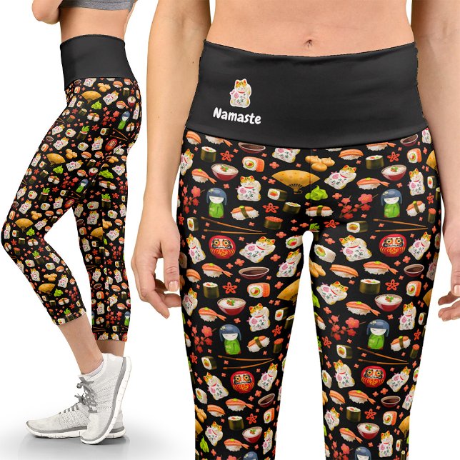 Kawaii Decora Capri Sushi Yoga Leggings (Von Creator hochgeladen)
