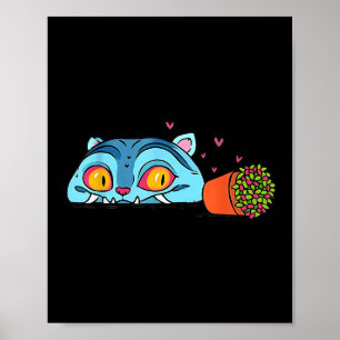 Kawaii Demon Cat Funny Anime Otaku Japanisch Poster