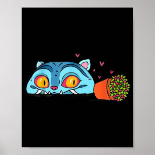 Kawaii Demon Cat Funny Anime Otaku Japanisch Poster