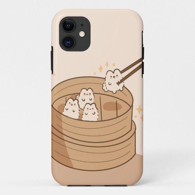 Kawaii Dim Sum Bunnies iPhone Case (Rückseite)