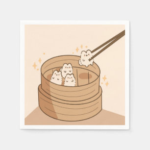 Kawaii Dim Sum Bunnies Paper Napkins Serviette