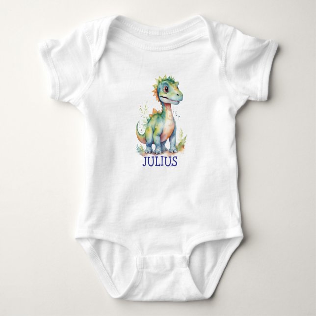 Kawaii Dino Baby Kinderzimmer Sweet Prähistorische Baby Strampler (Vorderseite)