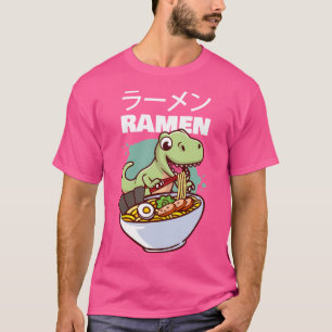 Kawaii Dino T-Rex essen japanische Soup Ramen Nood T-Shirt