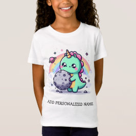 Kawaii Dinosaurier mit einem Asteroid! FUnny-Kinde T-Shirt