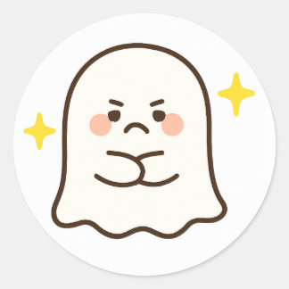 Kawaii Disapproving Ghost Sticker