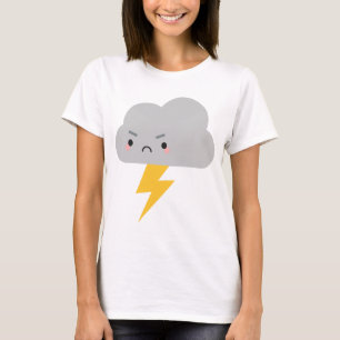 Kawaii Donner u. Blitz-Wolke T-Shirt