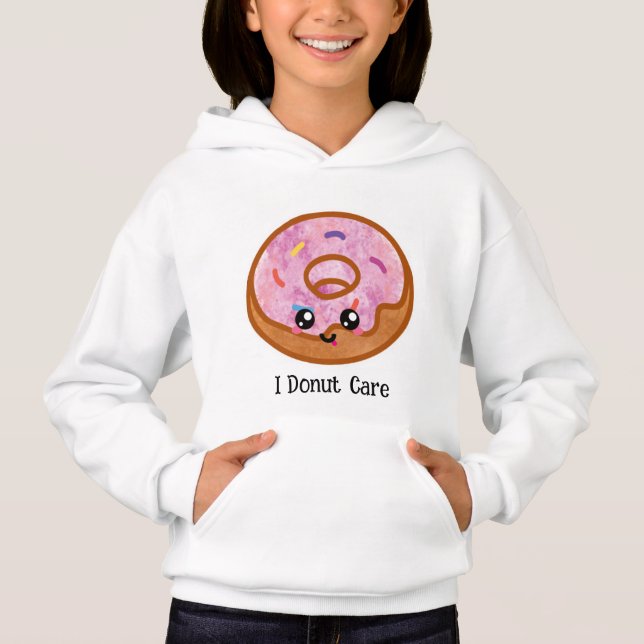 Kawaii Donut Kunst  Hoodie (Vorderseite)
