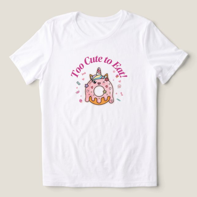 Kawaii Donut T - Shirt für Frauen (Design Vorderseite)