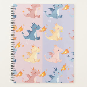 Kawaii-Drache-Ästhetik-Planer   Pastell Süßer Drac Planer