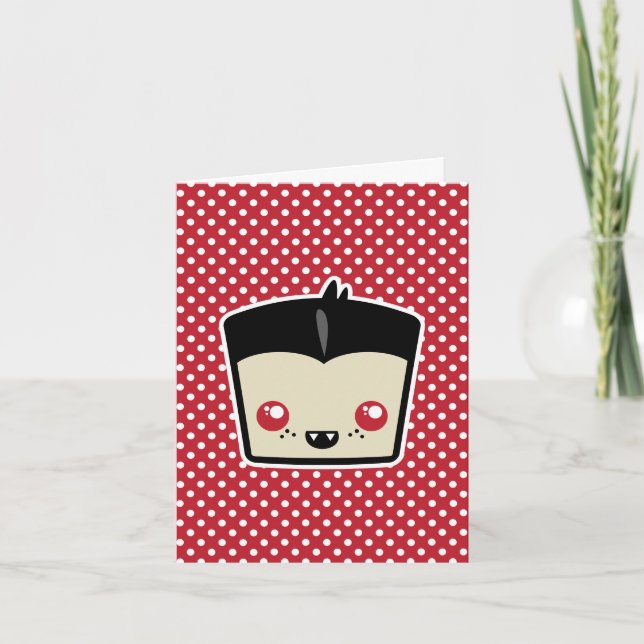Kawaii Dracula Note Card Karte (Vorderseite)