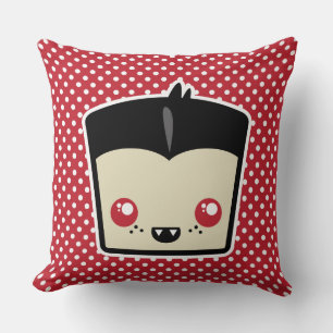 Kawaii Dracula Throw Pillow Kissen