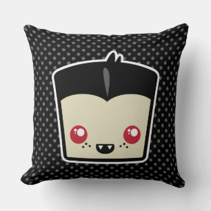 Kawaii Dracula Throw Pillow Kissen