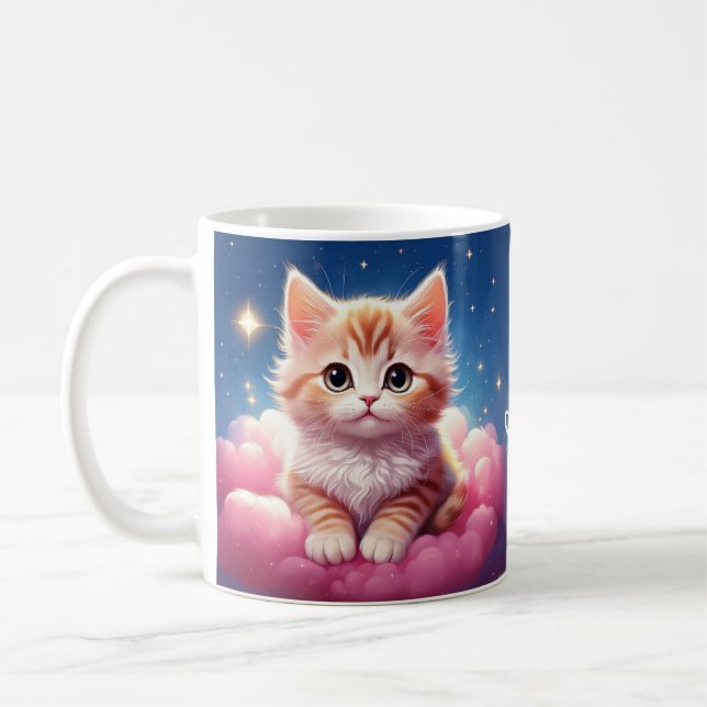 Kawaii Dreamy Cat Kaffeetasse (Links)