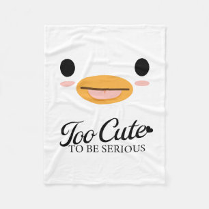 Kawaii Duck Tongue "Zu niedlich, um schwerwiegend Fleecedecke