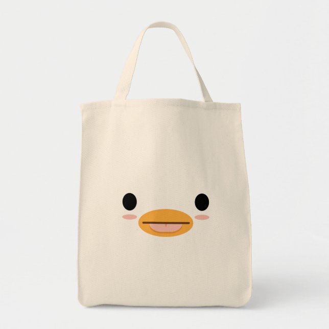 Kawaii Duck Tongue "Zu niedlich, um schwerwiegend  Tragetasche (Vorne)
