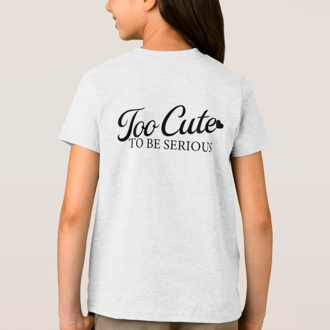 Kawaii Duck Tongue "Zu niedlich, um schwerwiegend  Tri-Blend Shirt (Rückseite)