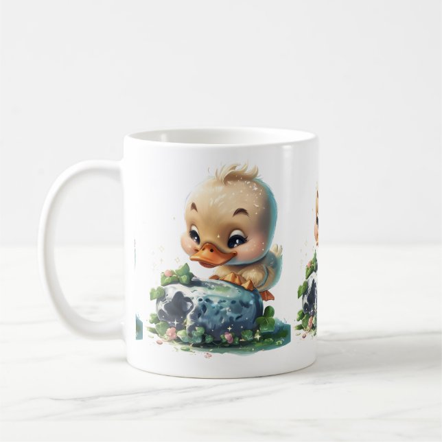 "Kawaii Duckling küsst die Blarney-Stone-Tasse Kaffeetasse (Links)