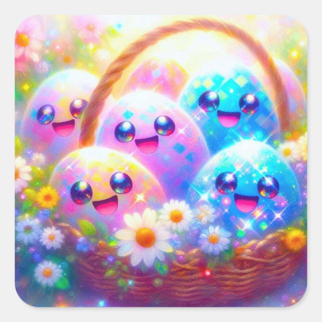 Kawaii Easter Egg Stickers (Vorderseite)
