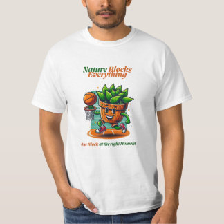 Kawaii Echeveria Pflanze Blockieren Shot T-Shirt