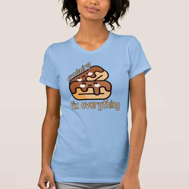 Kawaii Eclairs repariert alles T-Shirt (Vorderseite)