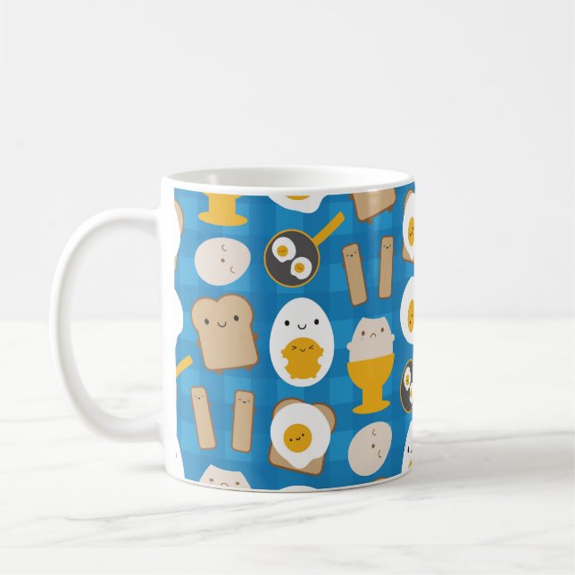 Kawaii Eier zum Frühstück Kaffeetasse (Links)