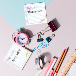 Kawaii Einhorn & Regenbogenschuss Sterne 3"x"3 Post-it Klebezettel