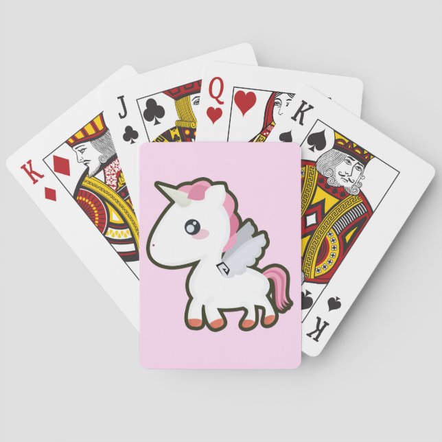 Kawaii Einhorn Spielkarten (Rückseite)