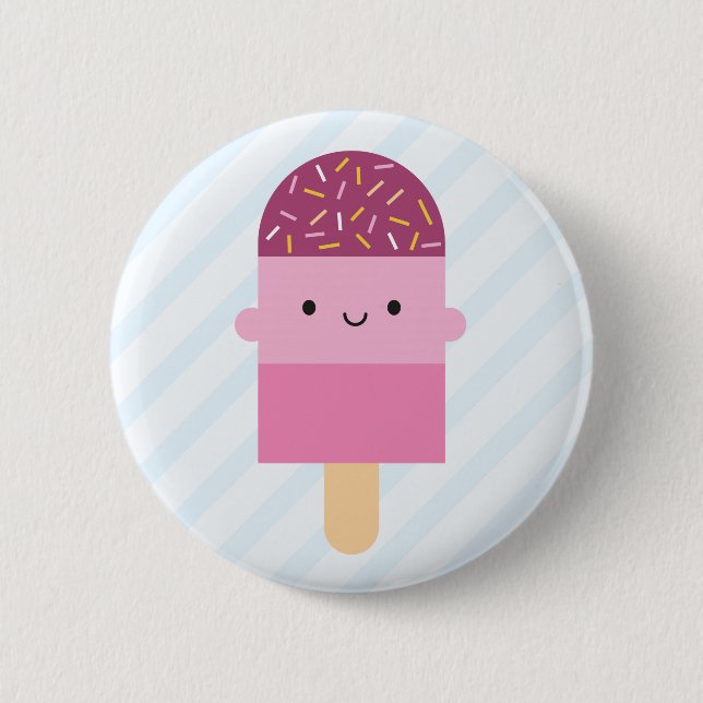 Kawaii Eis-Lutschbonbon/Popsicle Button (Vorderseite)