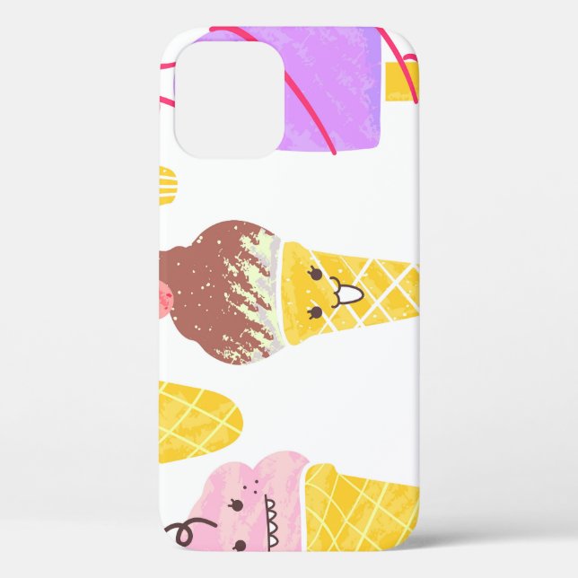 Kawaii Eis, niedlich, nahtlos. Case-Mate iPhone Hülle (Rückseite)