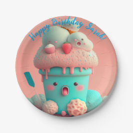 Kawaii-Eis Pappteller