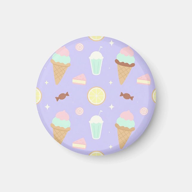 Kawaii-Eis-Süßigkeiten-Muster Magnet (Vorne)