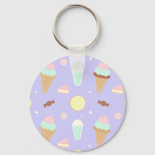 Kawaii-Eis-Süßigkeiten-Muster Schlüsselanhänger