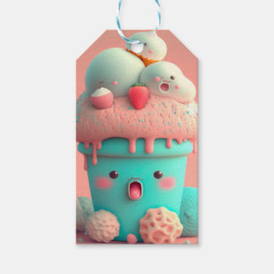 Kawaii-Eisbecher Geschenkanhänger