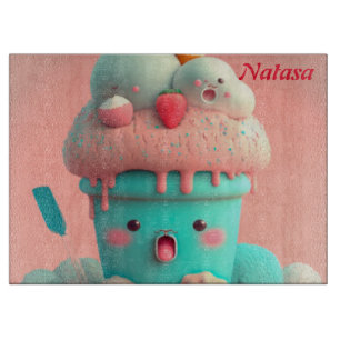 Kawaii-Eisbecher Schneidebrett