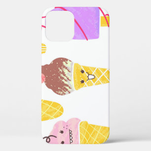 Kawaii-Eiscreme, süß, nahtloses Muster. Case-Mate iPhone Hülle