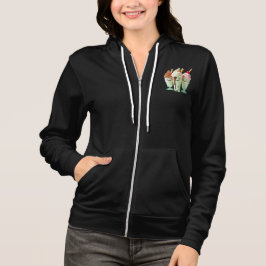 Kawaii Eiscreme-Trio Süße Dessert-Charaktere Hoodie