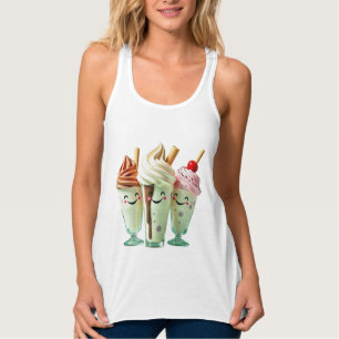 Kawaii Eiscreme-Trio Süße Dessert-Charaktere Tank Top