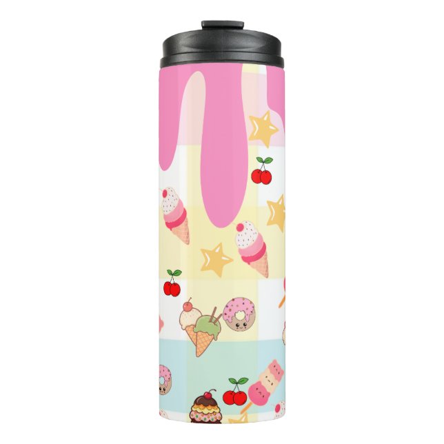 Kawaii-Eiscreme- & Tropf-Thermobecher  Thermosbecher (Vorderseite)