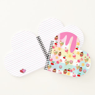 Kawaii-Eiscreme- und Tropfen-Notizbuch Notizbuch