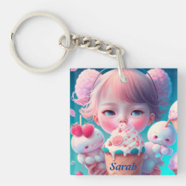 Kawaii-Eismädchen Schlüsselanhänger