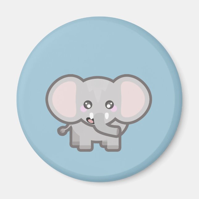 Kawaii Elefant Magnet (Vorne)