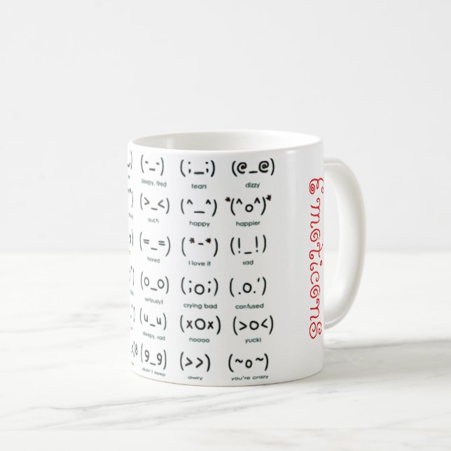 Kawaii emojis tasse (VorderseiteRechts)