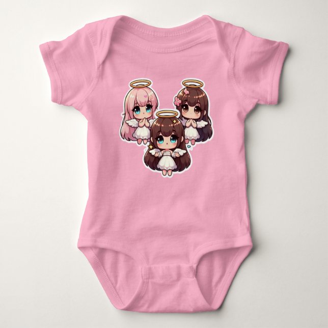 Kawaii Engel Baby Strampler (Vorderseite)