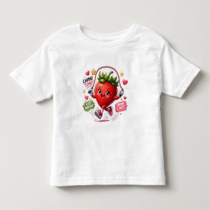 Kawaii-Erdbeer-Sprungseil-Fitness-Aufkleber Kleinkind T-shirt