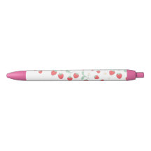 Kawaii Erdbeeren Ästhetik Stift - Süßer Rosa Schul
